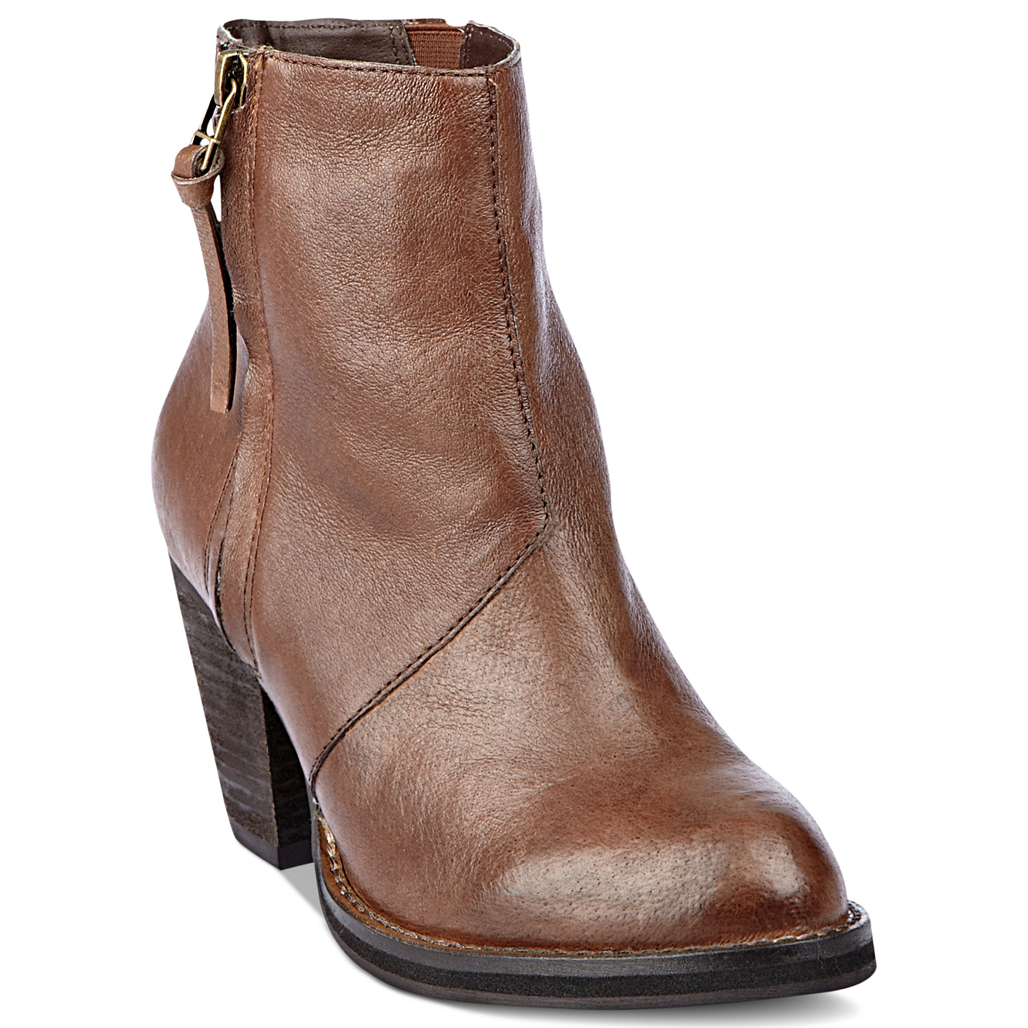 steve madden nadalie bootie cognac