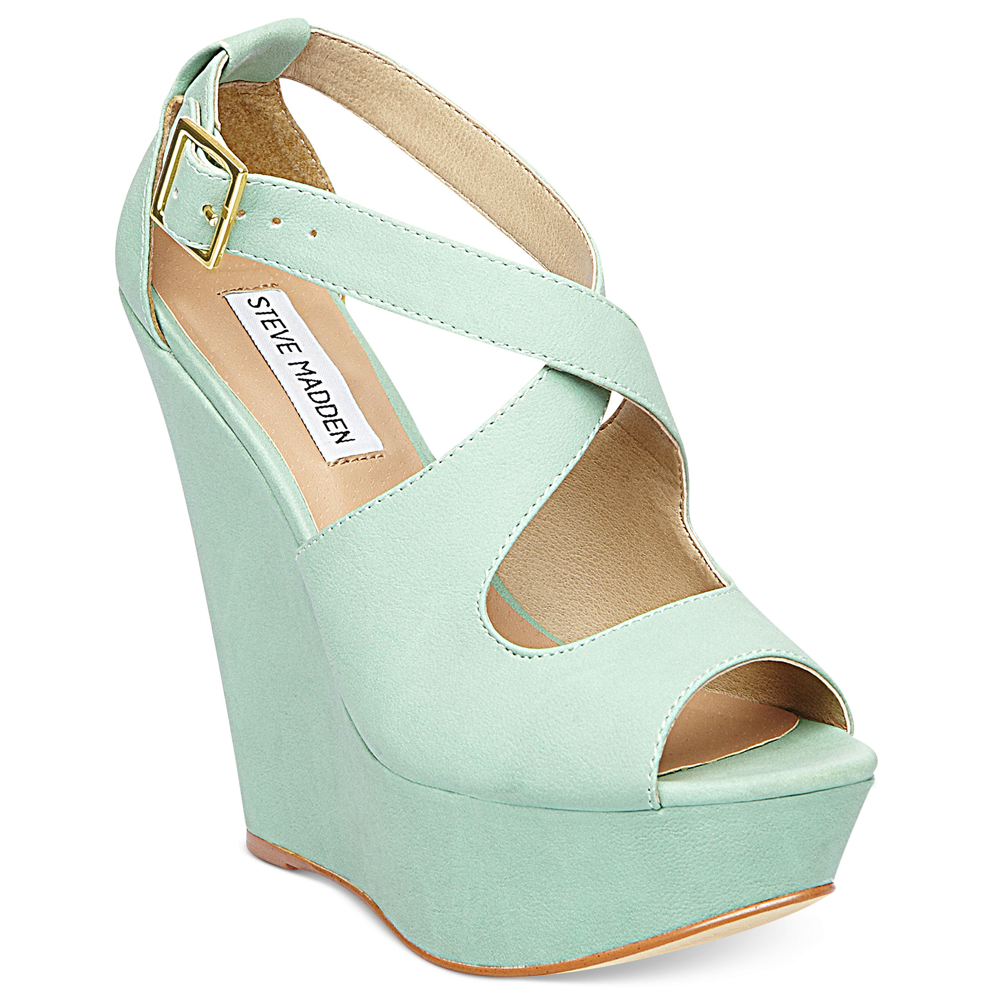 mint green wedge shoes
