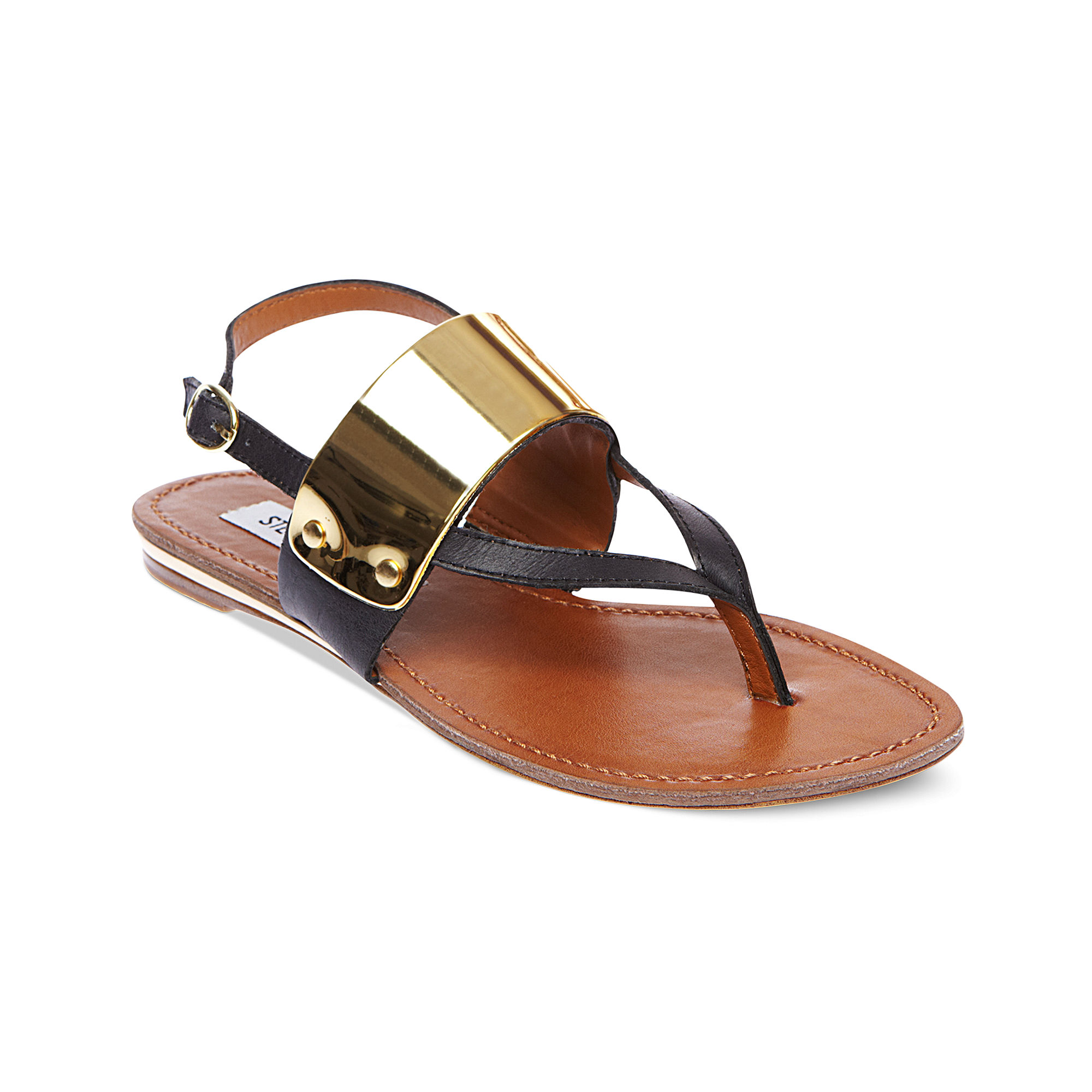 Steve Madden Cuff Flat Thong Sandals in Black Steve Madden Cuff Flat Thong Sandals in Black