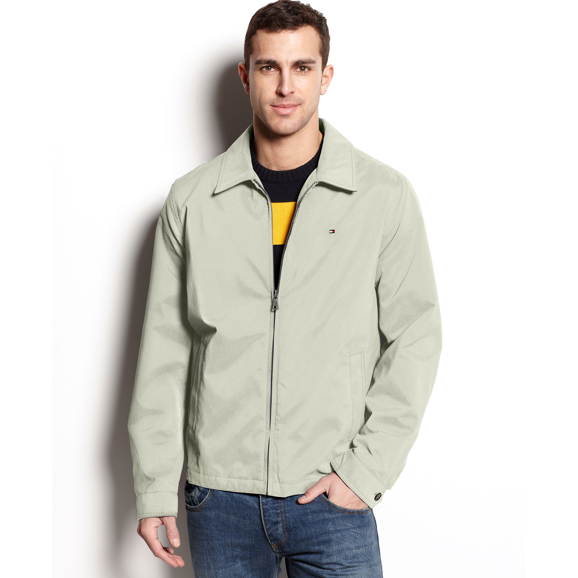 tommy hilfiger micro twill jacket 