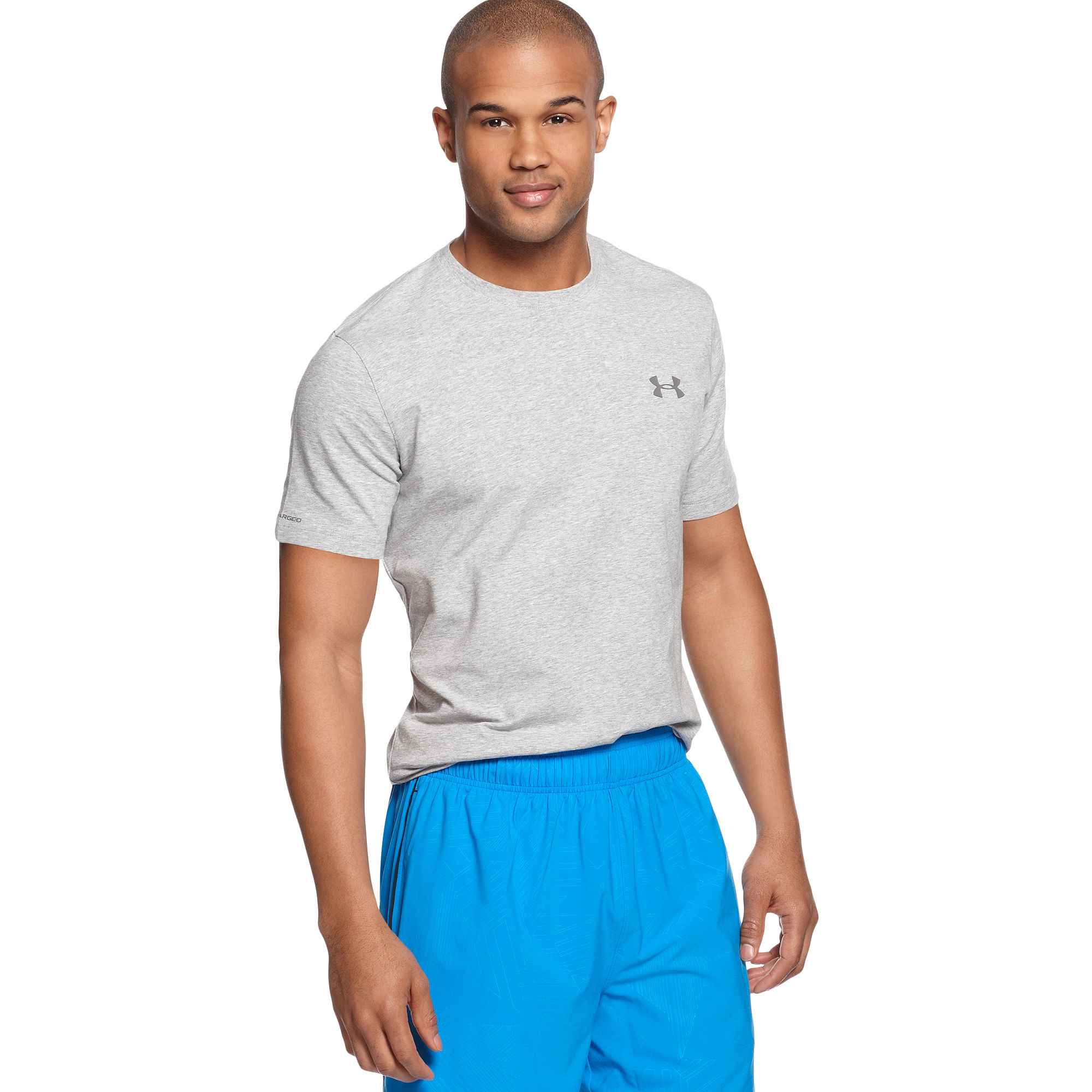 Under Armour Charged Cotton Short Sleeve Training T-Shirt in Blue for ...