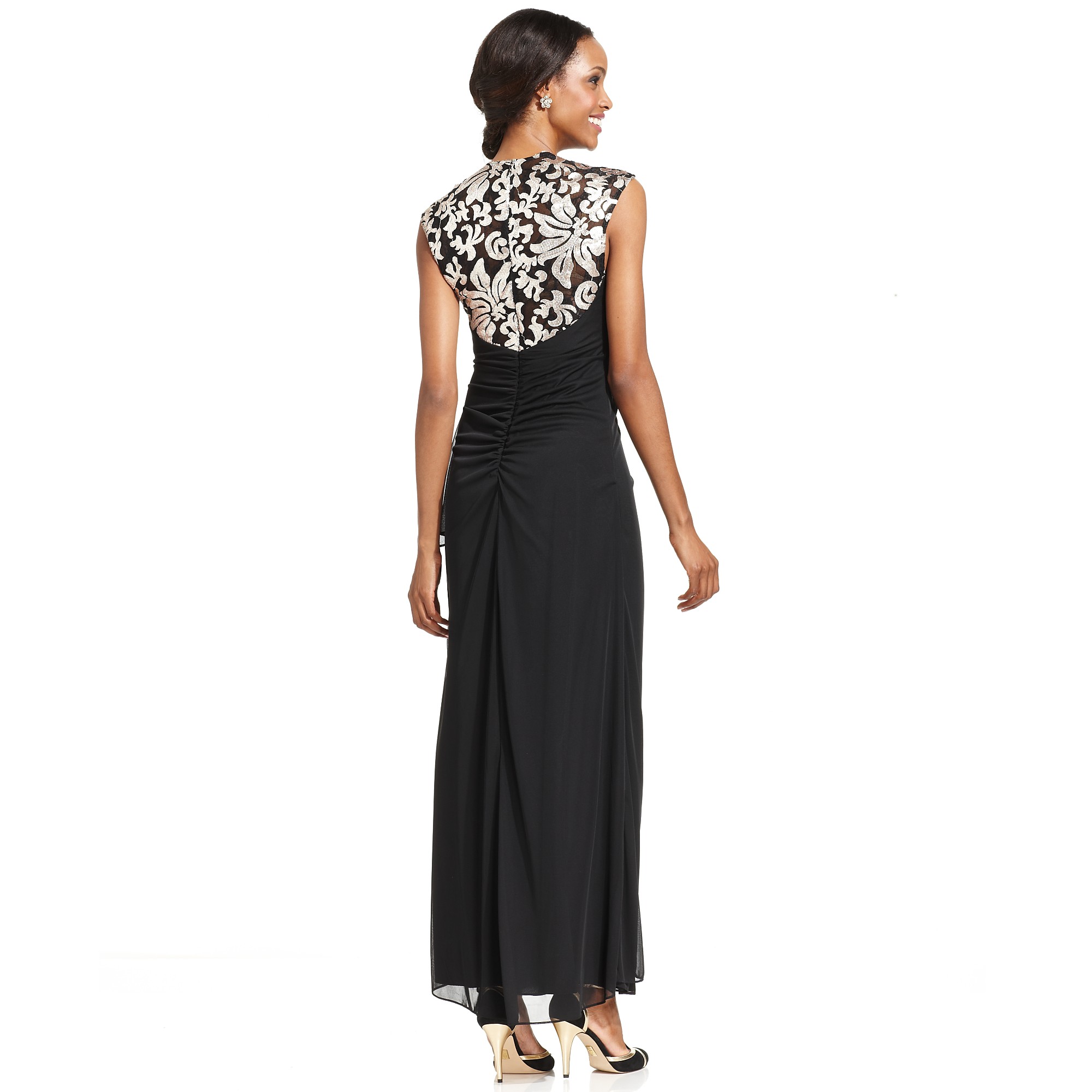 xscape lace gown