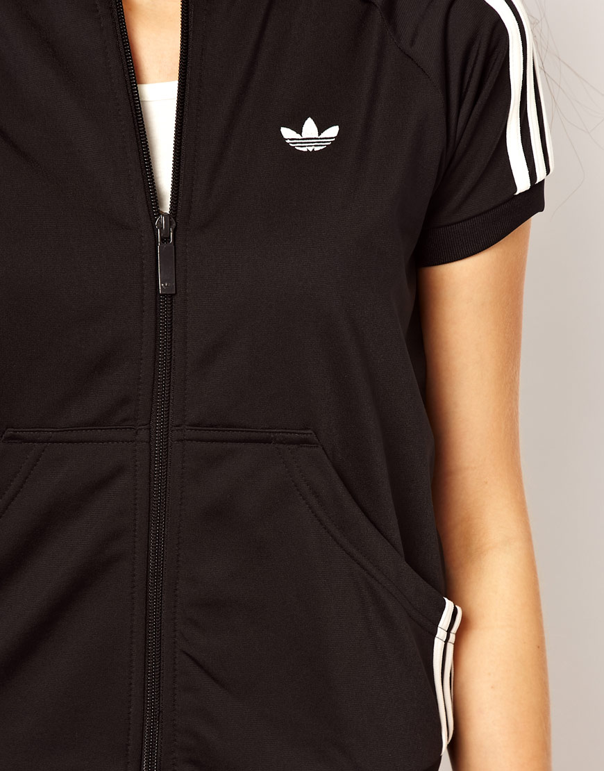 adidas short sleeve zip up jacket