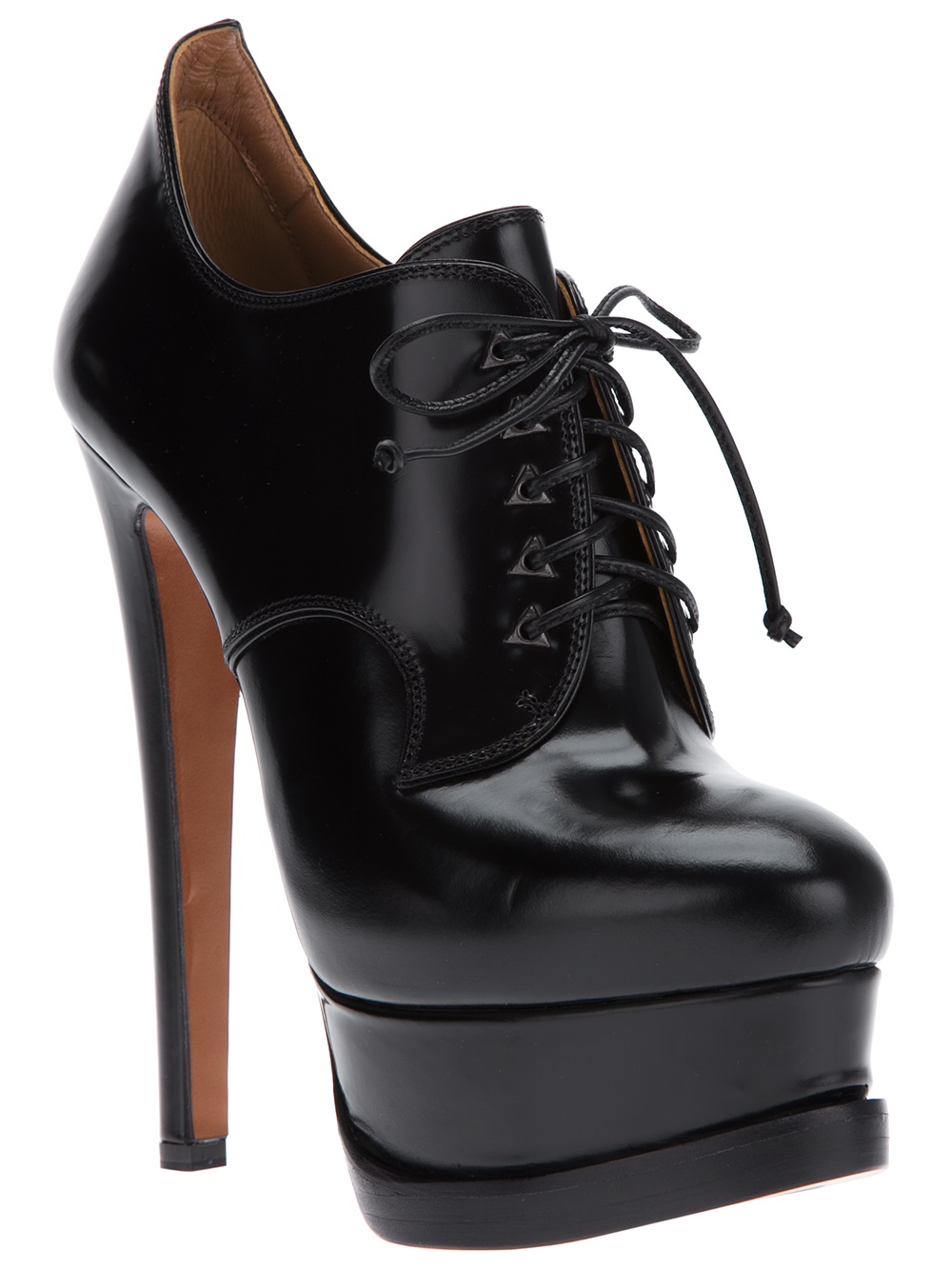Alaïa Platform Lace Up Shoe in Black - Lyst