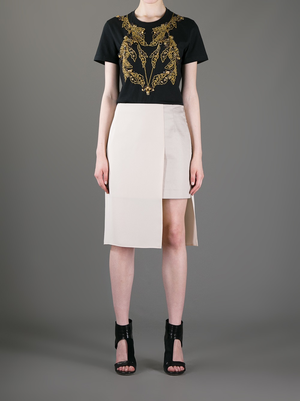 Lyst Alexander Mcqueen Embellished Tshirt in Black