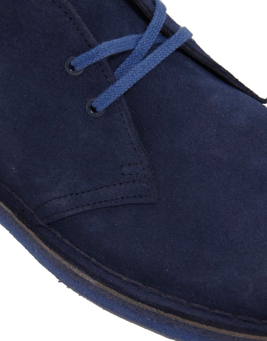Love Clarks Originals Suede Desert Boots in Blue for Men | Lyst