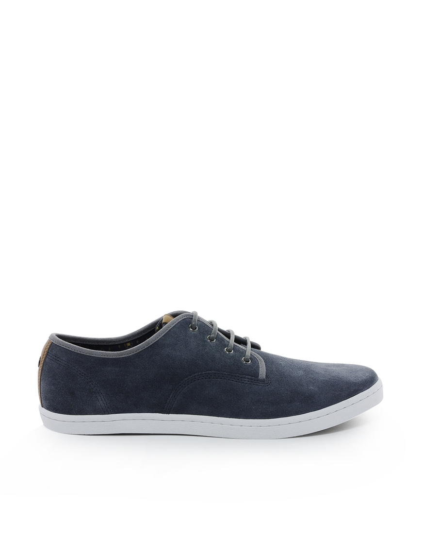 Fred Perry Hunt Suede Plimsolls in Grey (Gray) for Men - Lyst