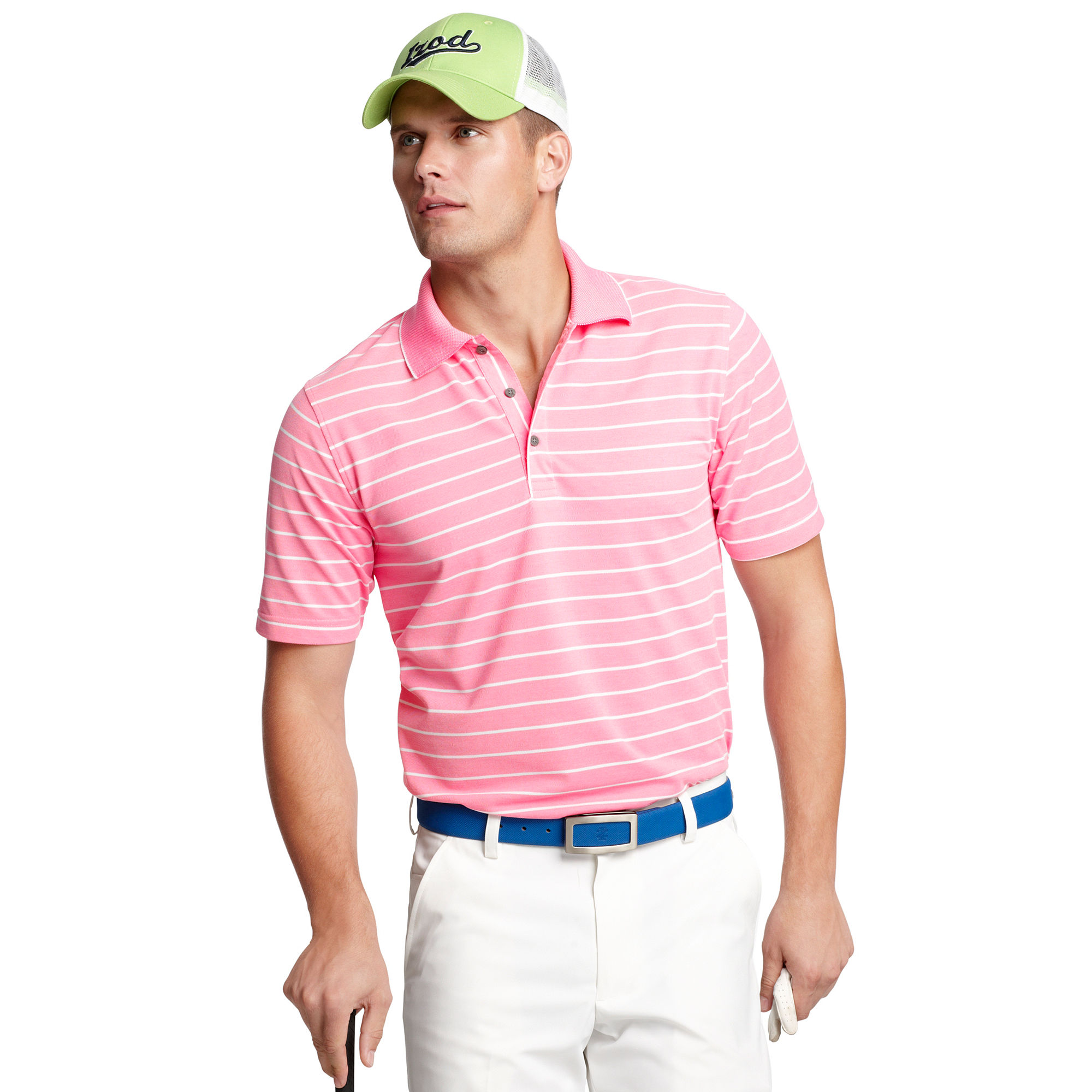 pink golf polo
