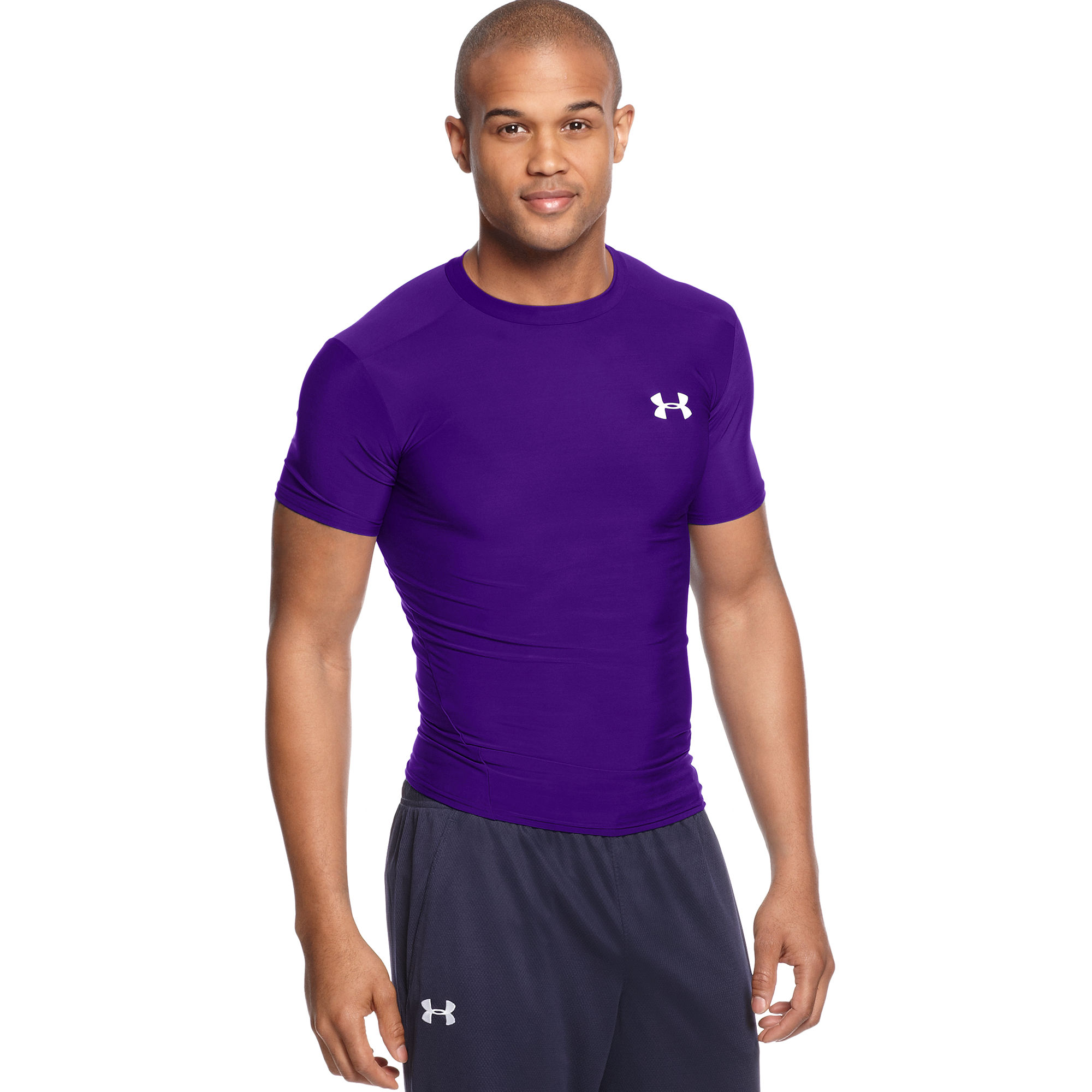 purple under armour shirt