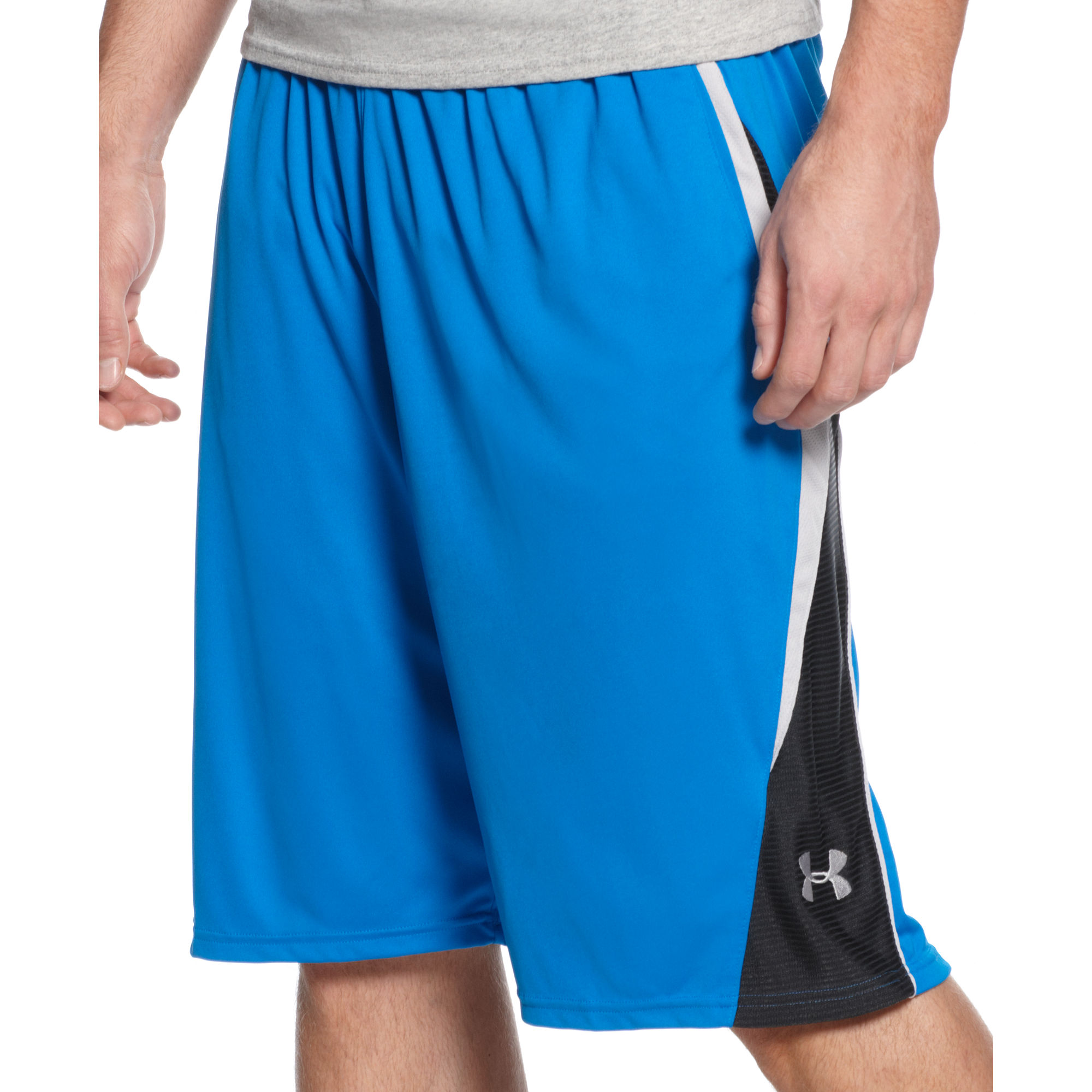 Under Armour 12 Voltage Basketball Shorts In Black Steel White