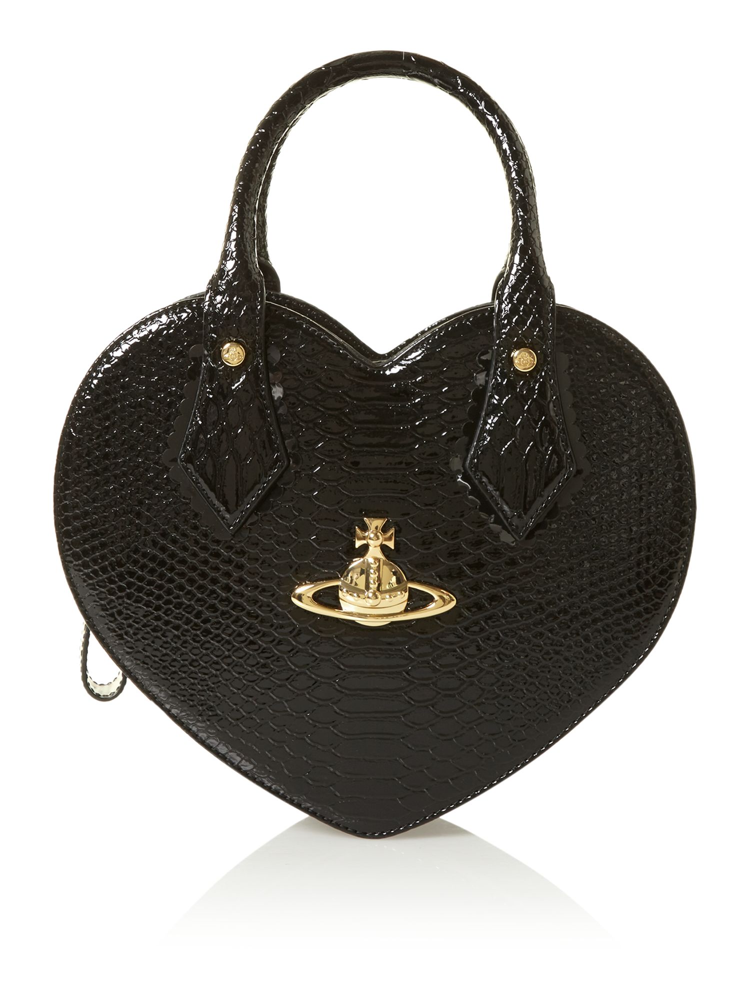 Vivienne Westwood Frilly Snake Black Heart Bag in Black | Lyst