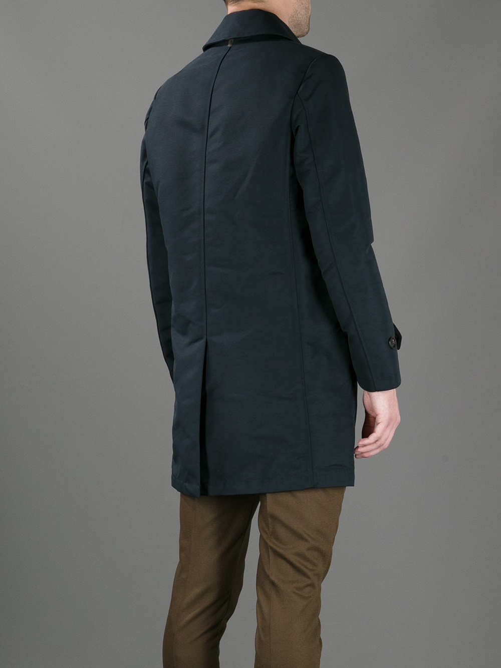 Dondup Midlength Trench Coat in Blue for Men - Lyst