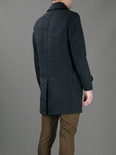 Dondup Midlength Trench Coat in Blue for Men | Lyst