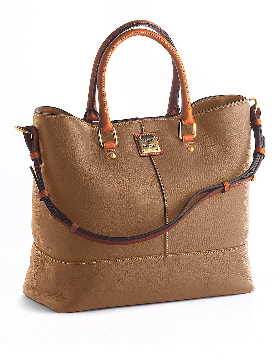 Dooney & Bourke Dillen Chelsea Leather Shopper Tote Bag in Brown (TAUPE ...