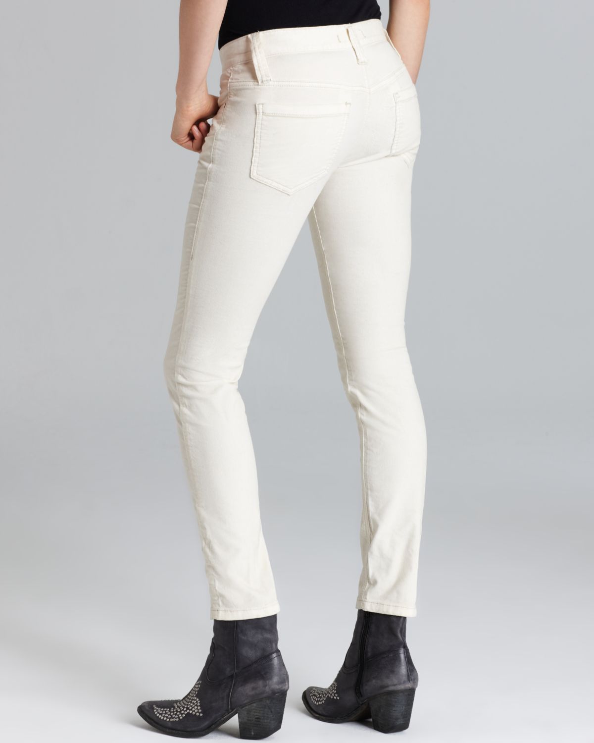 Free People Jeans Super Stretch Skinny Cord in Ivory in White Lyst