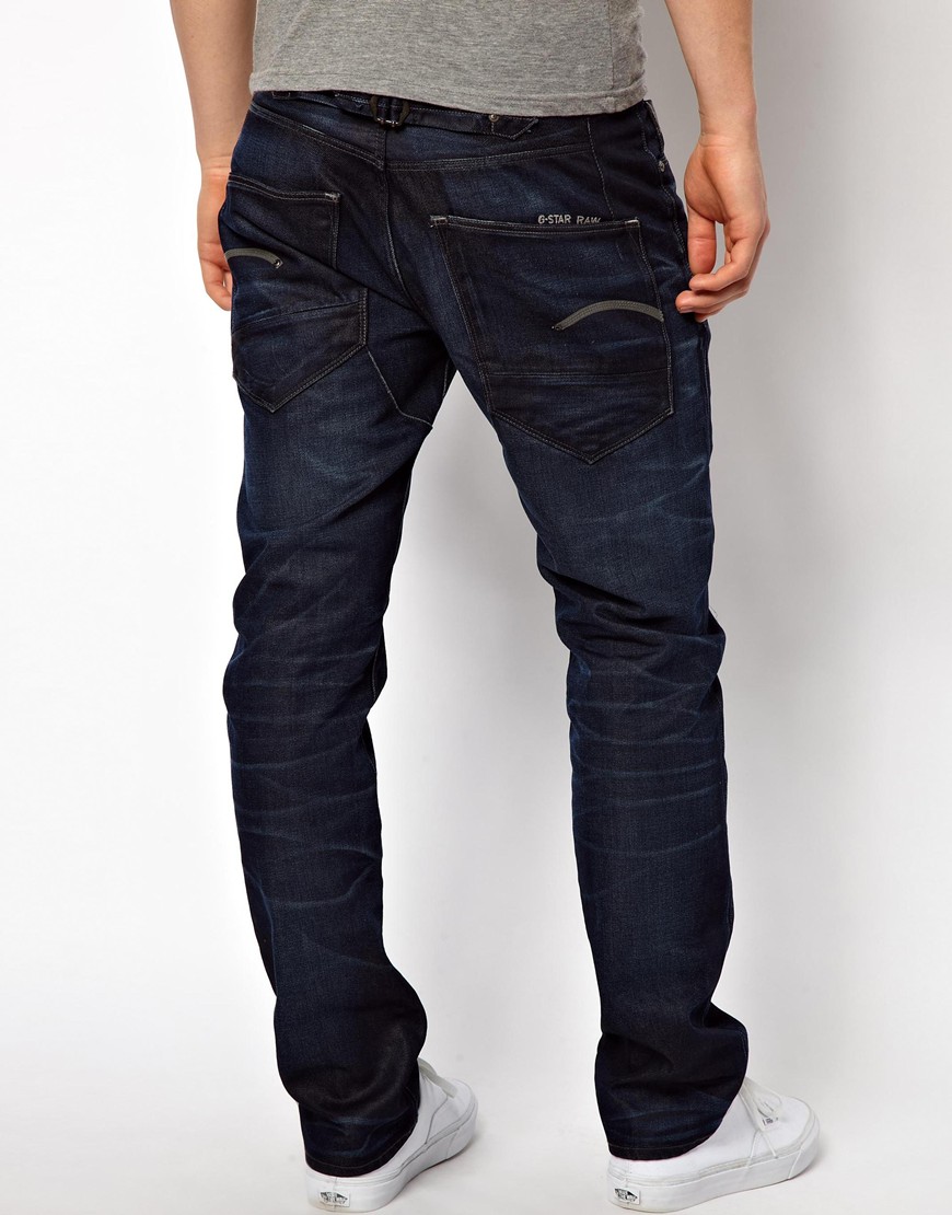 G-Star RAW G Star Jeans Blades Tapered Cinch Back Dark Aged in Blue for ...