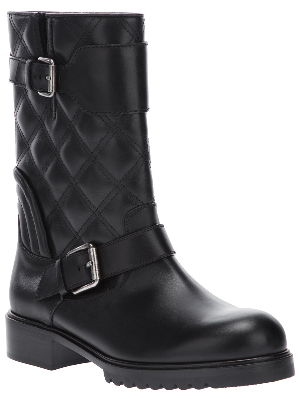 Lyst Marc Jacobs Quilted Double Buckle Boot in Black