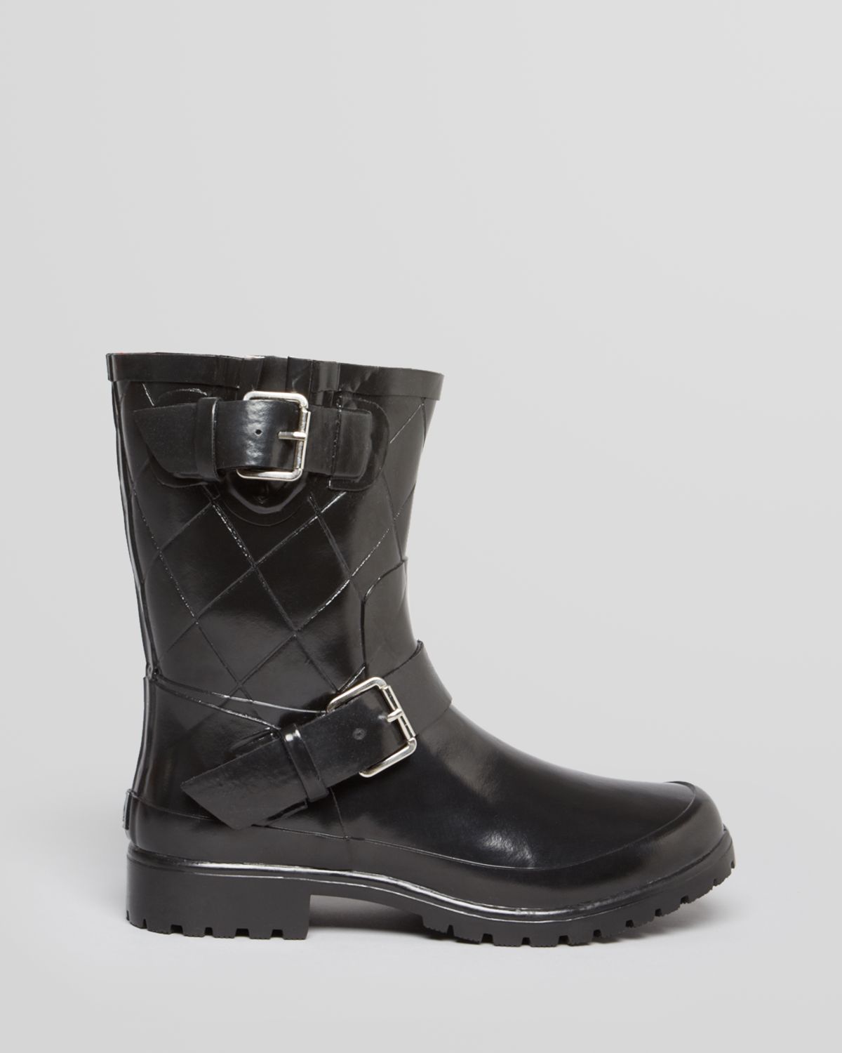Sperry Top-Sider Moto Rain Boots Falcon Quilted in Black - Lyst