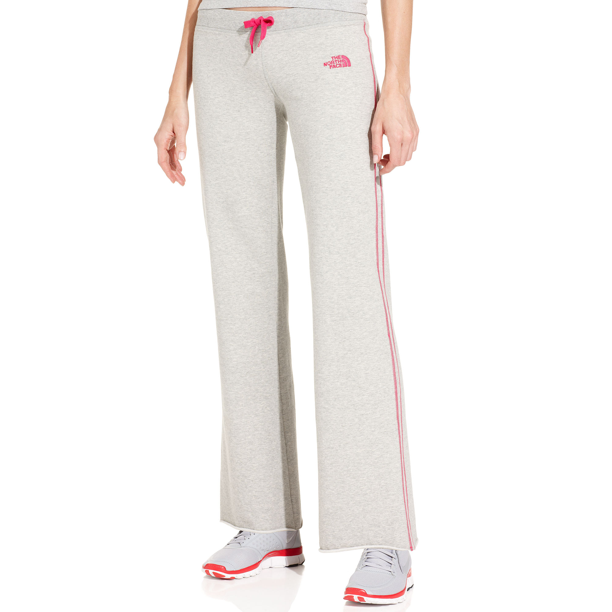 The North Face Logo Stretch Sweatpants in Gray - Lyst