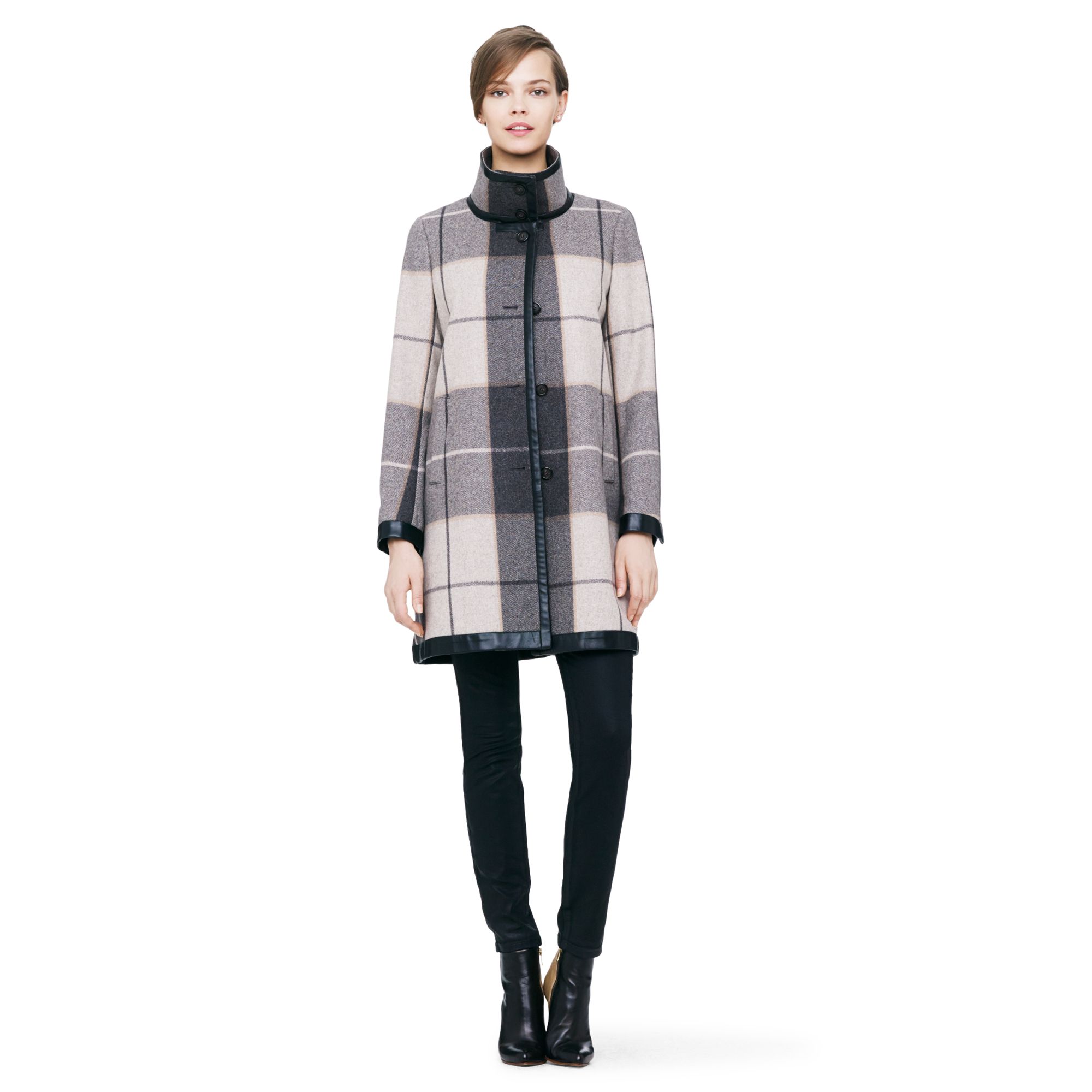 club monaco plaid coat