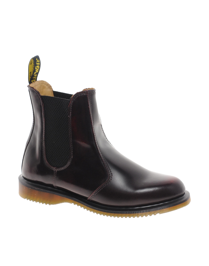 dr martens burgundy kensington flora chelsea boots