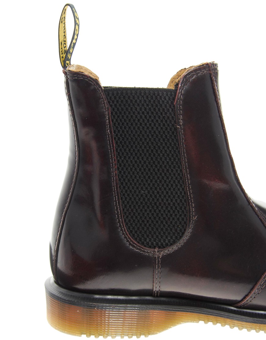 dr martens burgundy kensington flora chelsea boots