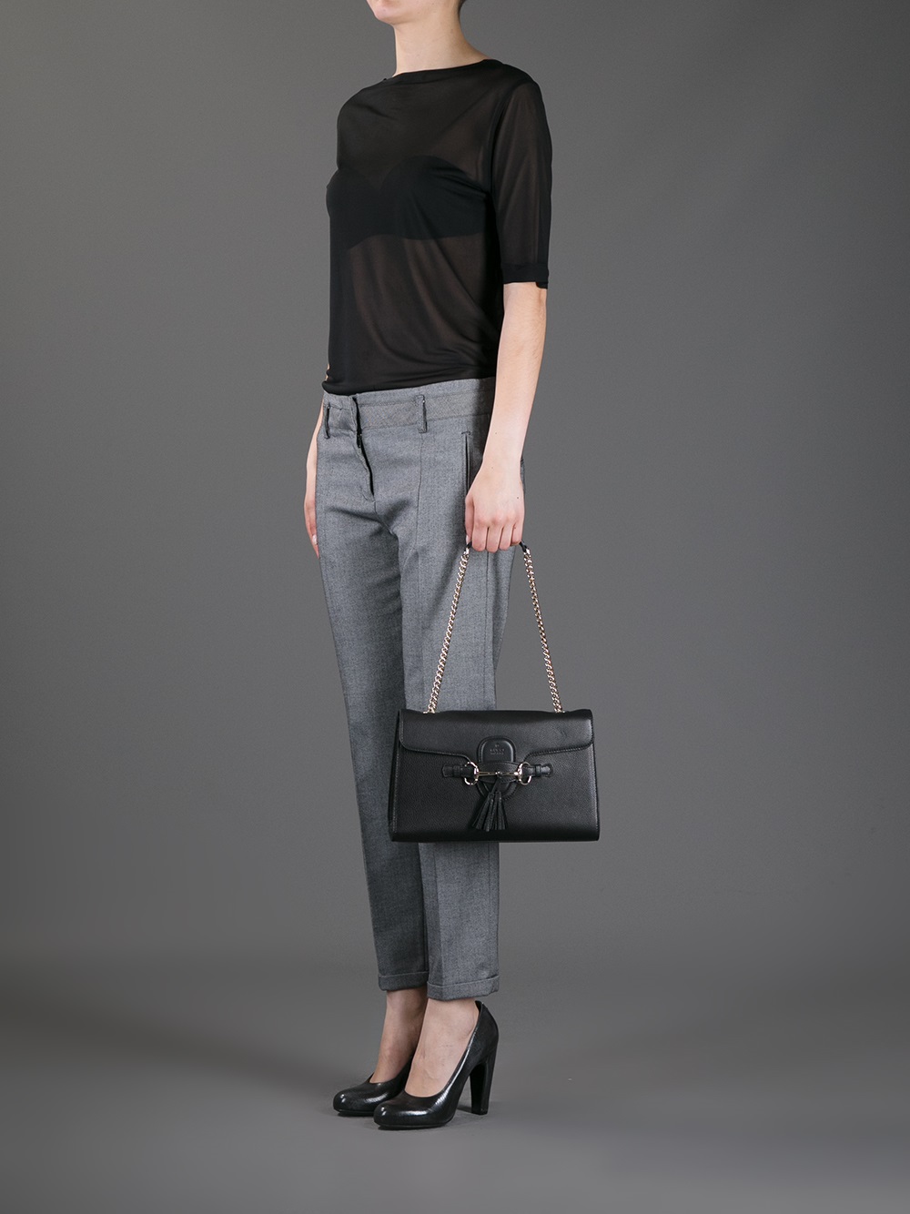 Gucci Emily Shoulder Bag in Black - Lyst