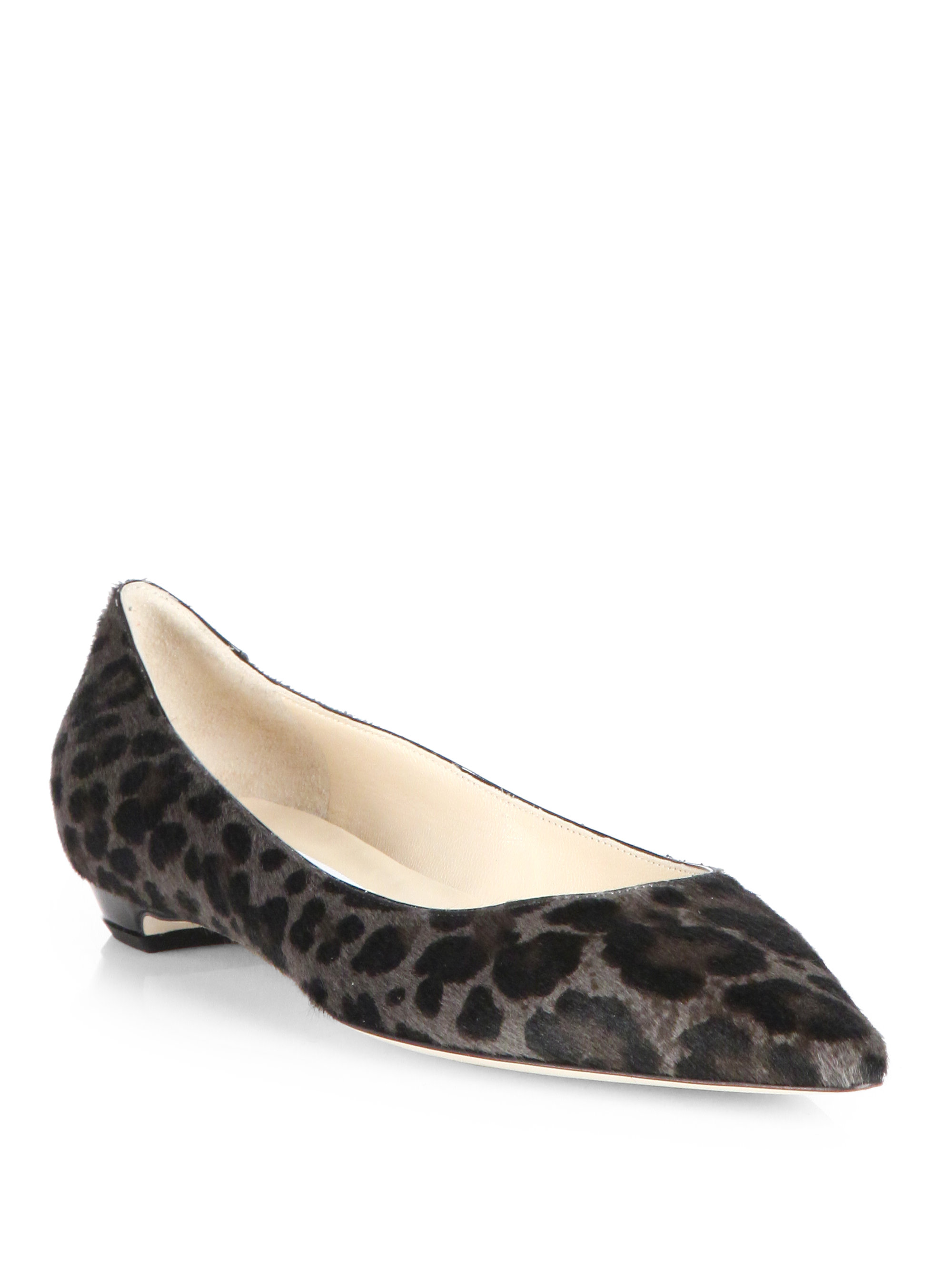 Leopard-Print Pony Hair Flats 