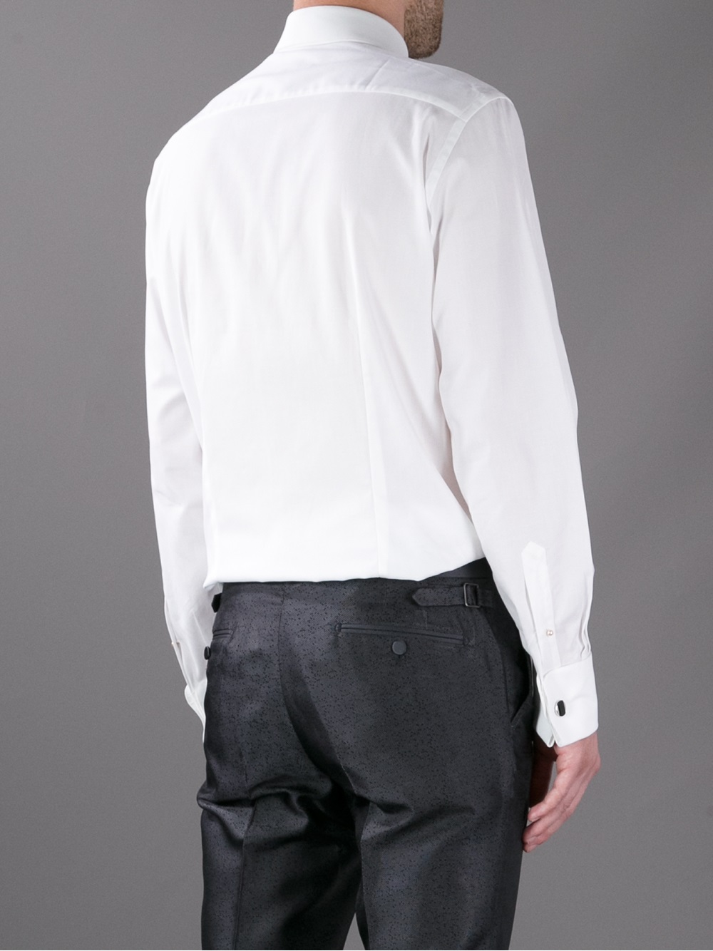 Lanvin Faux Pearl Button Shirt in White for Men - Lyst