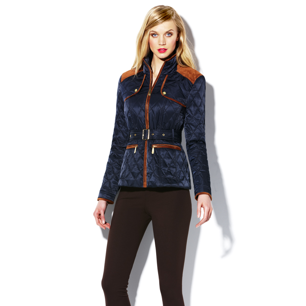 Lyst - Vince Camuto Transitional Quilted Jacket in Blue