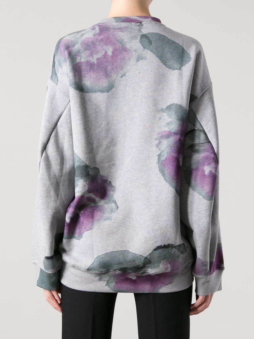Acne Studios Beta Print Oversized Sweatshirt in Grey (Gray) - Lyst