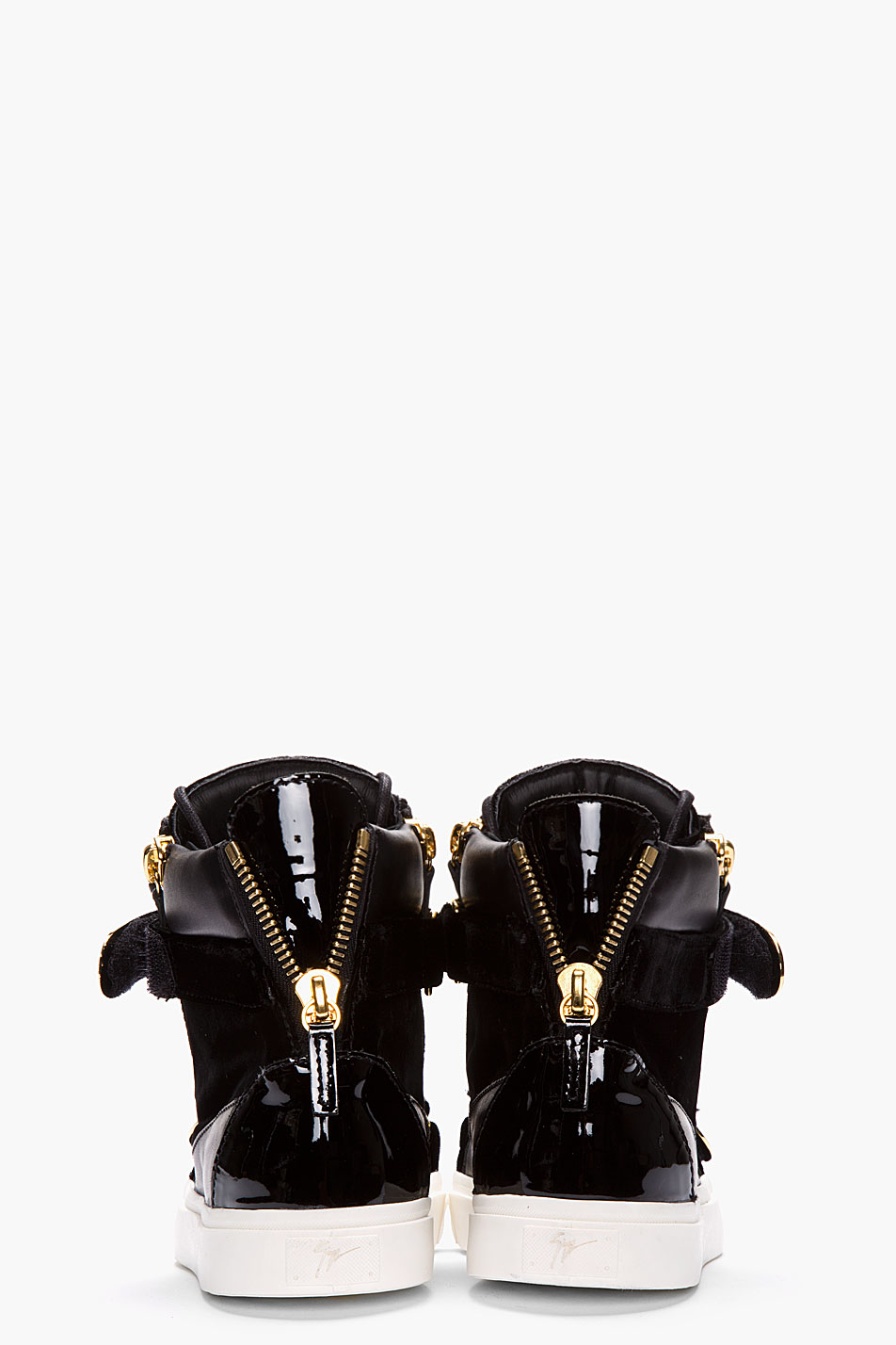 Giuseppe Zanotti Black Velvet Swarovski Crystal Sneakers for Men | Lyst