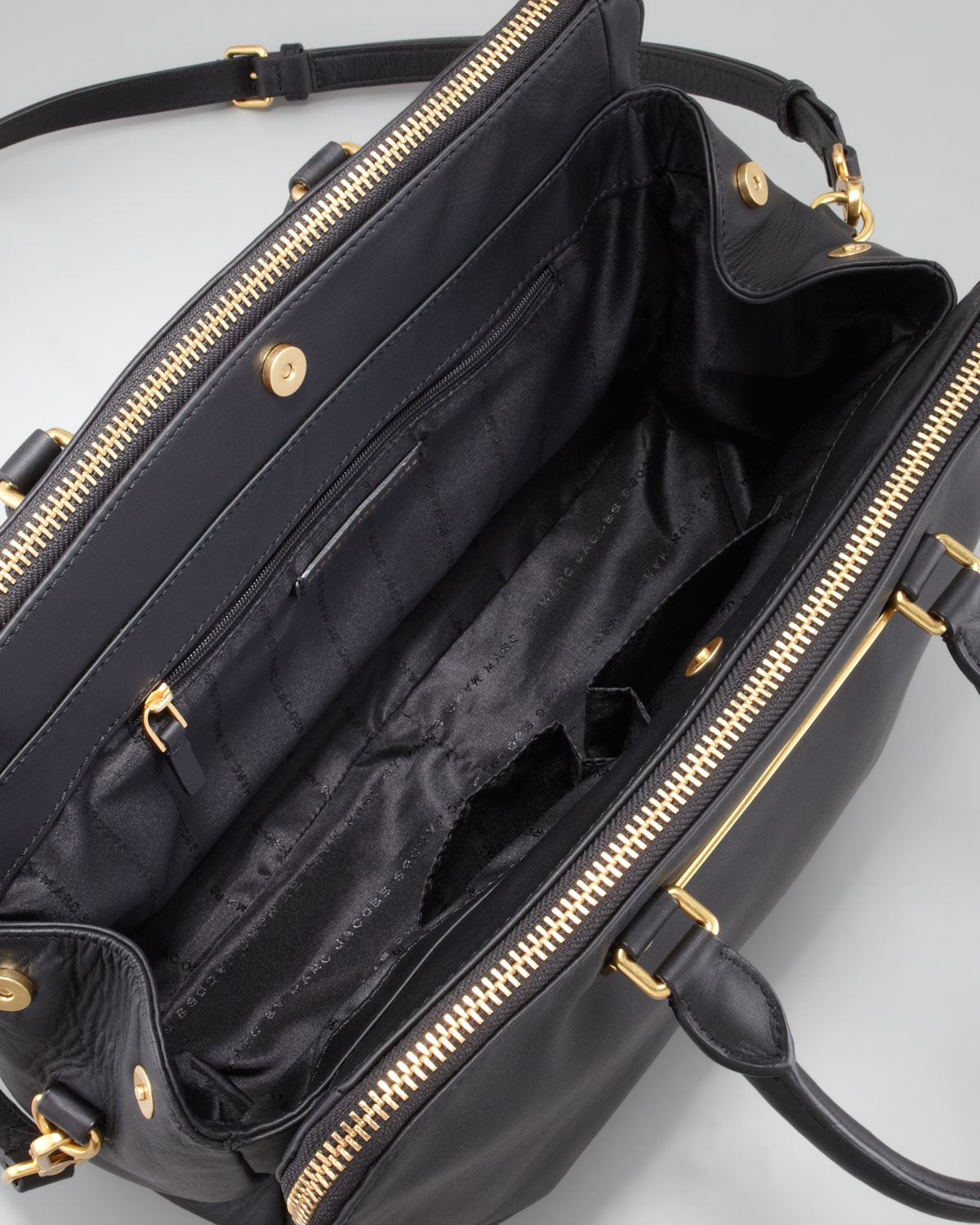 Lyst Marc By Jacobs Goodbye Columbus Leather Tote Bag Black Gallery