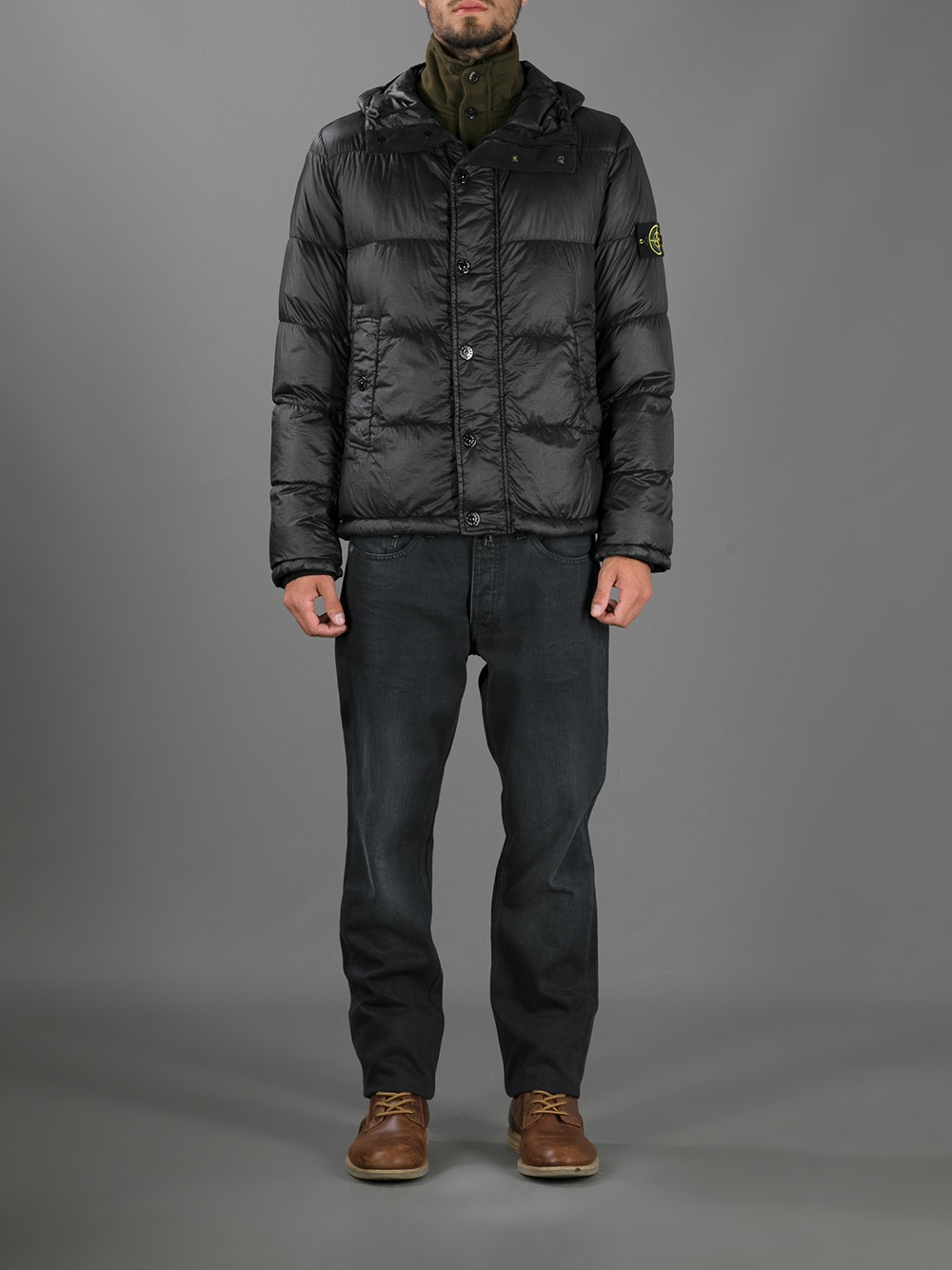 Stone Island Padded Jacket in Black for Men | Lyst