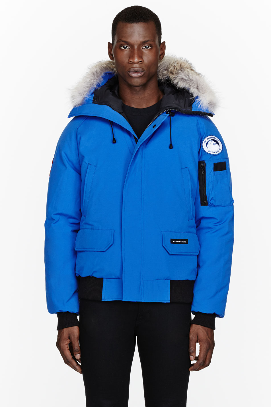 Lyst - Canada Goose Bright Blue Fur and Down Pbi Chilliwack Bomber in ...