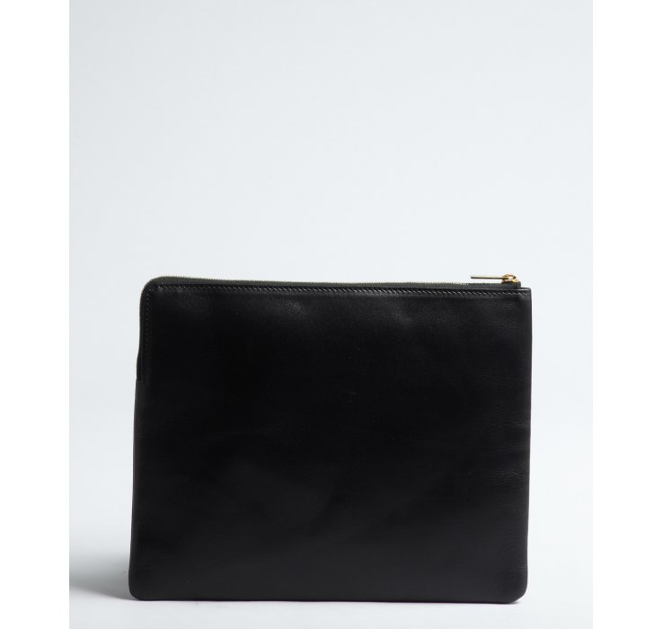 Cline Midnight Blue Lambskin Zip Pouch Clutch in Blue (midnight ...  