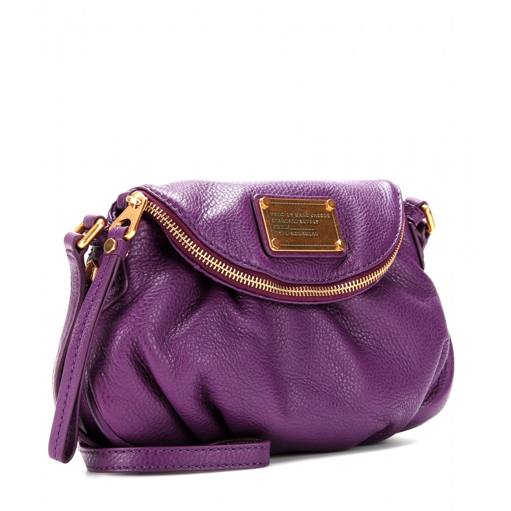 Marc By Marc Jacobs Natasha Mini Leather Shoulder Bag in Purple - Lyst
