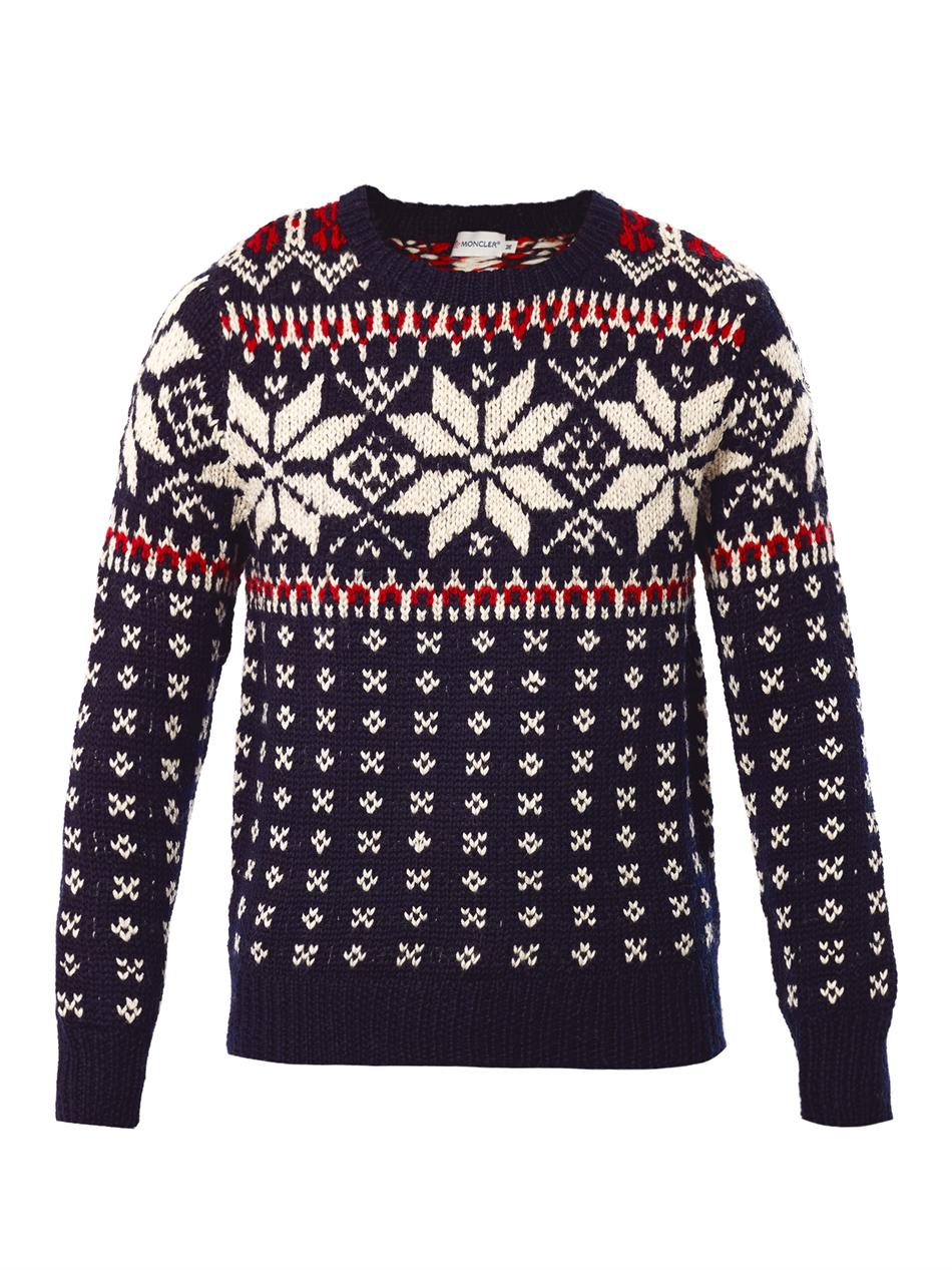 Cafuny Mens Casual Slim Christmas Snowflake Round Collar Knitted Pullover Sweater