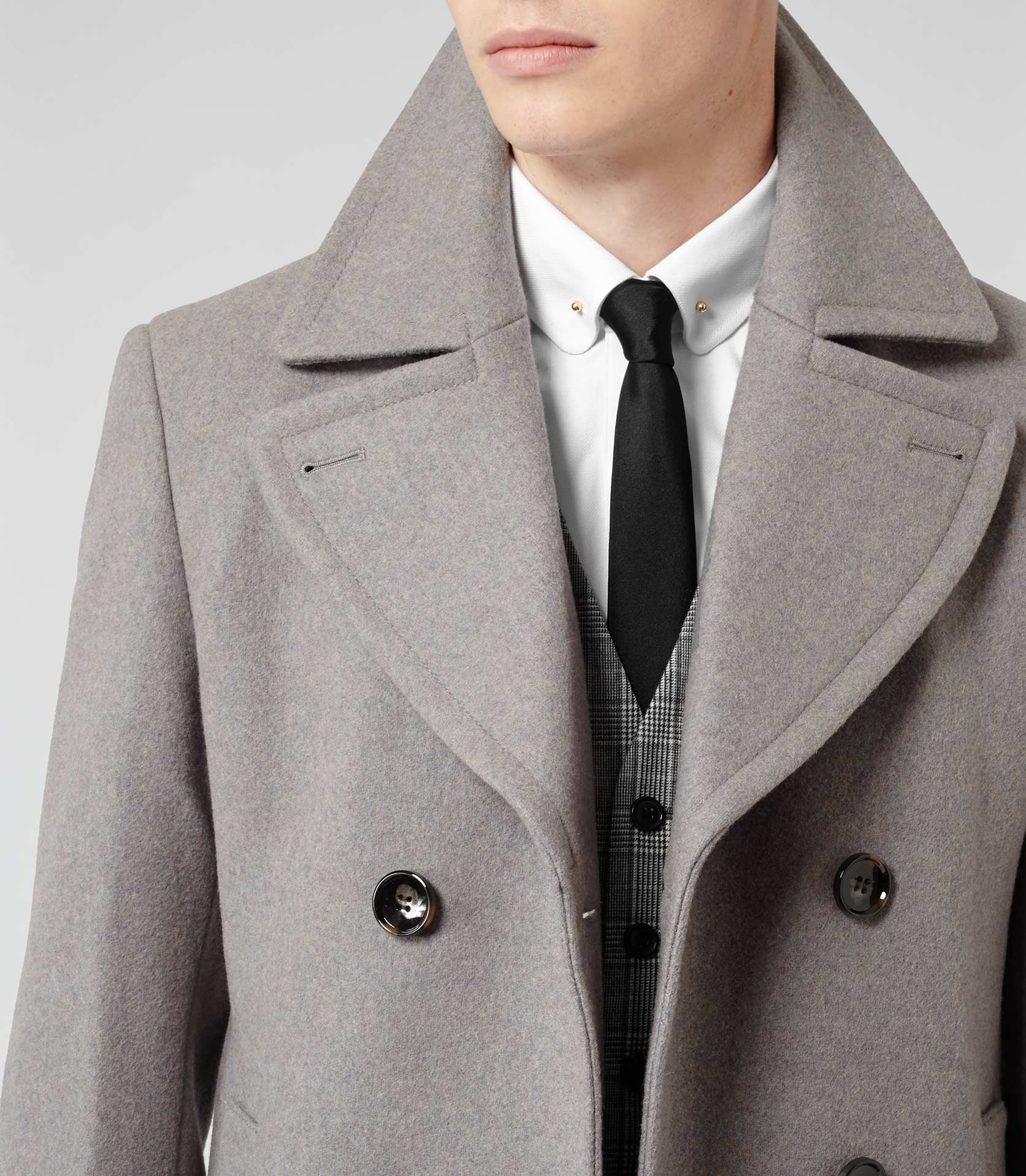 reiss grey wool coat