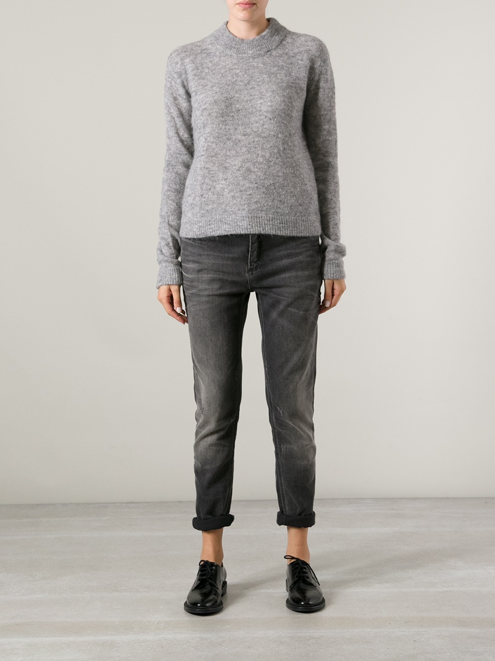 Acne Studios Lia Mohair Sweater in Grey (Gray) - Lyst
