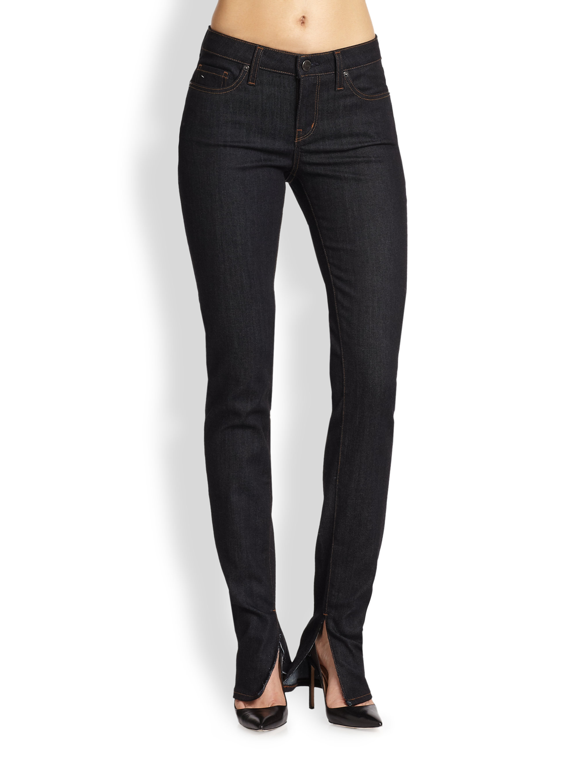 jeans with ankle slits