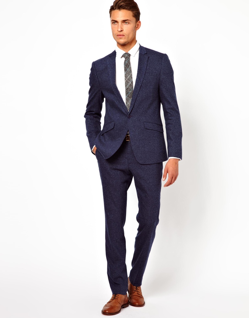 Men's Suit Fit Pants : Winter Thick Suit Pants Men Slim Fit Fashion ...