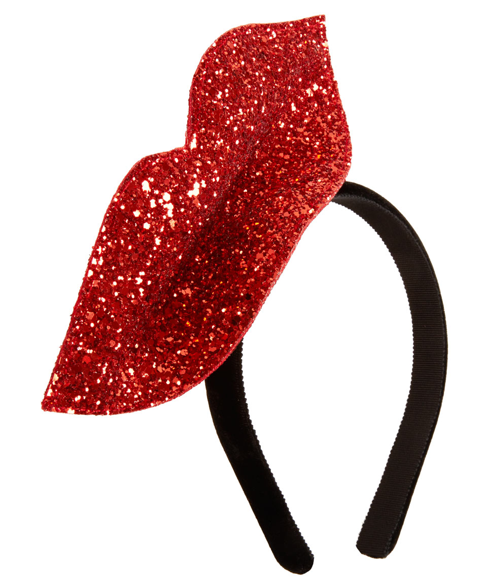 Lyst Benoit Missolin Red Lips Sequin Headband in Red