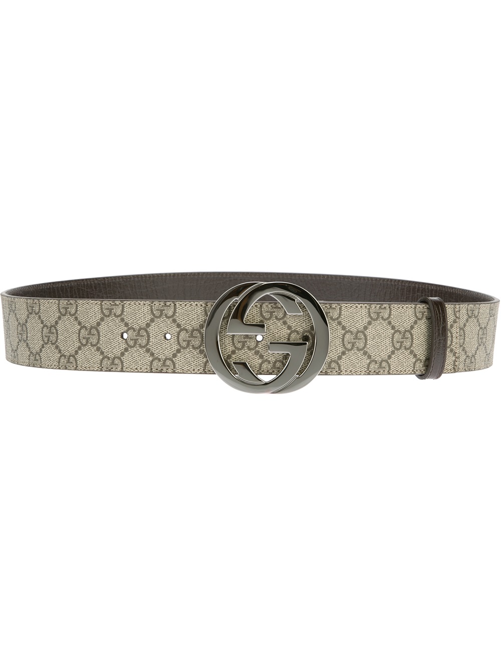 Gucci Monogram Belt in Natural for Men