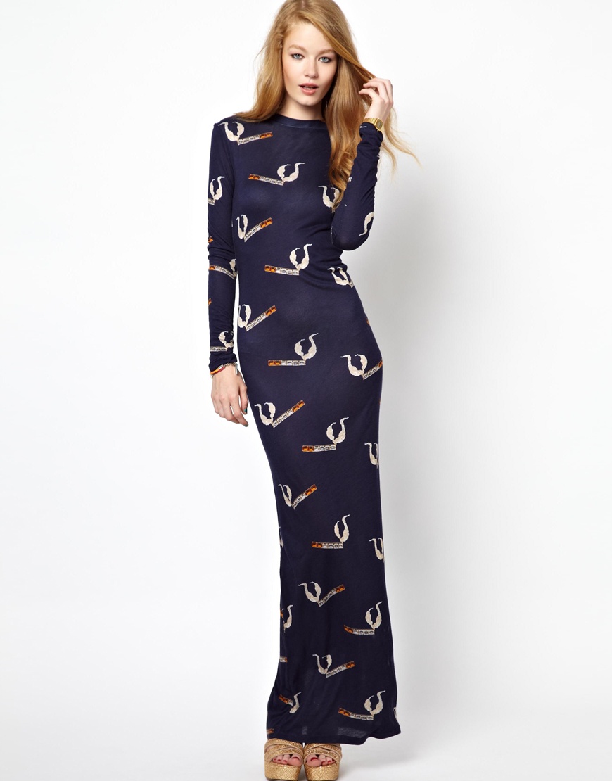 polo neck maxi dress