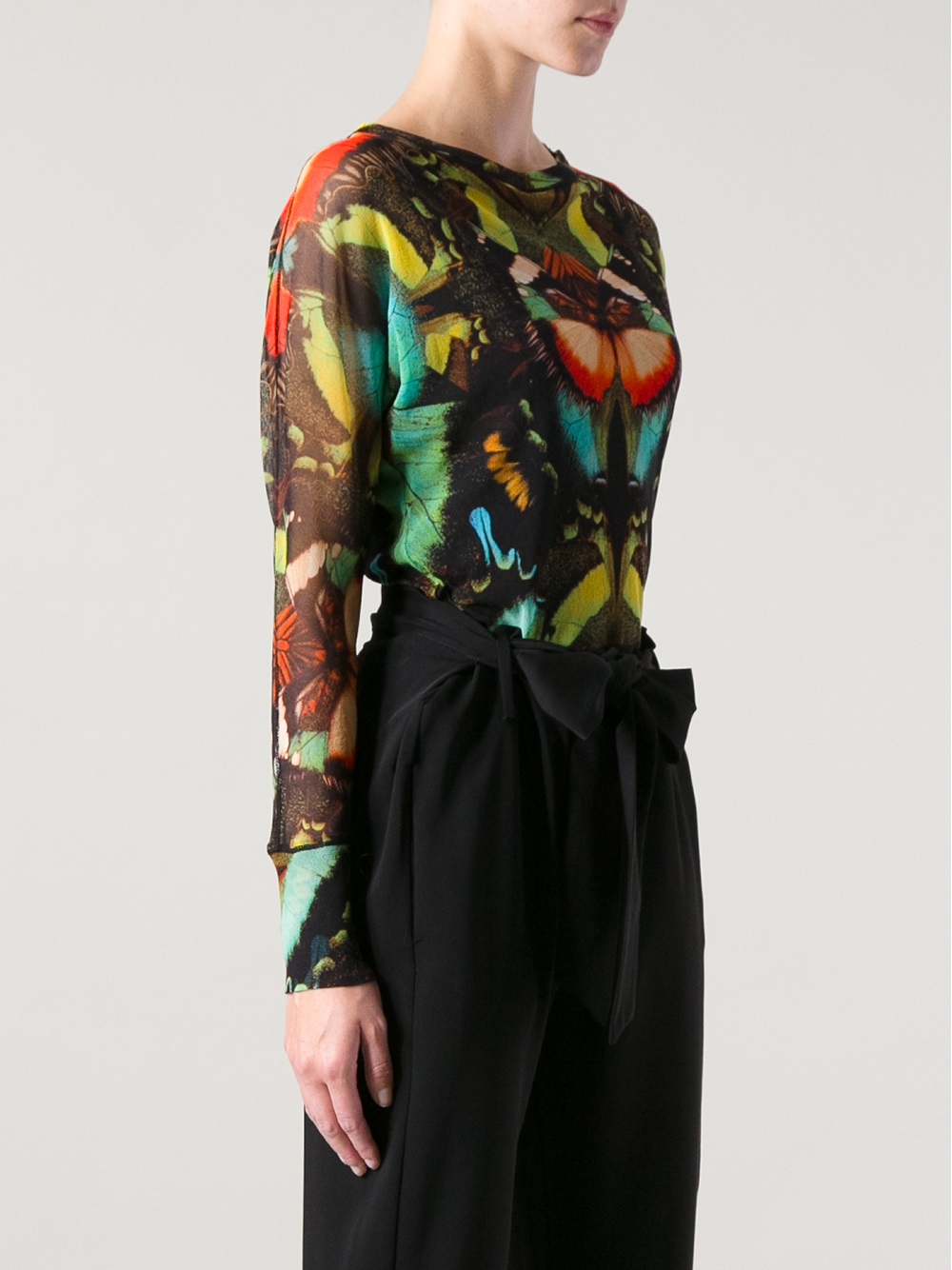 Jean Paul Gaultier Butterfly Print Top - Lyst