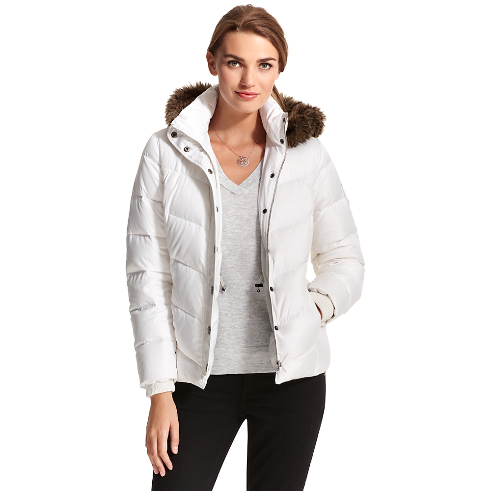 Tommy Hilfiger Puffer Jacket in White (LITTLE WHITE) | Lyst