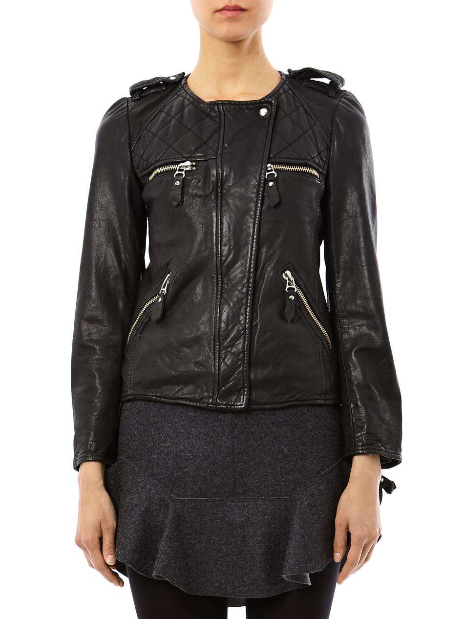Lyst Étoile Isabel Marant Kady Leather Jacket In Black Gallery