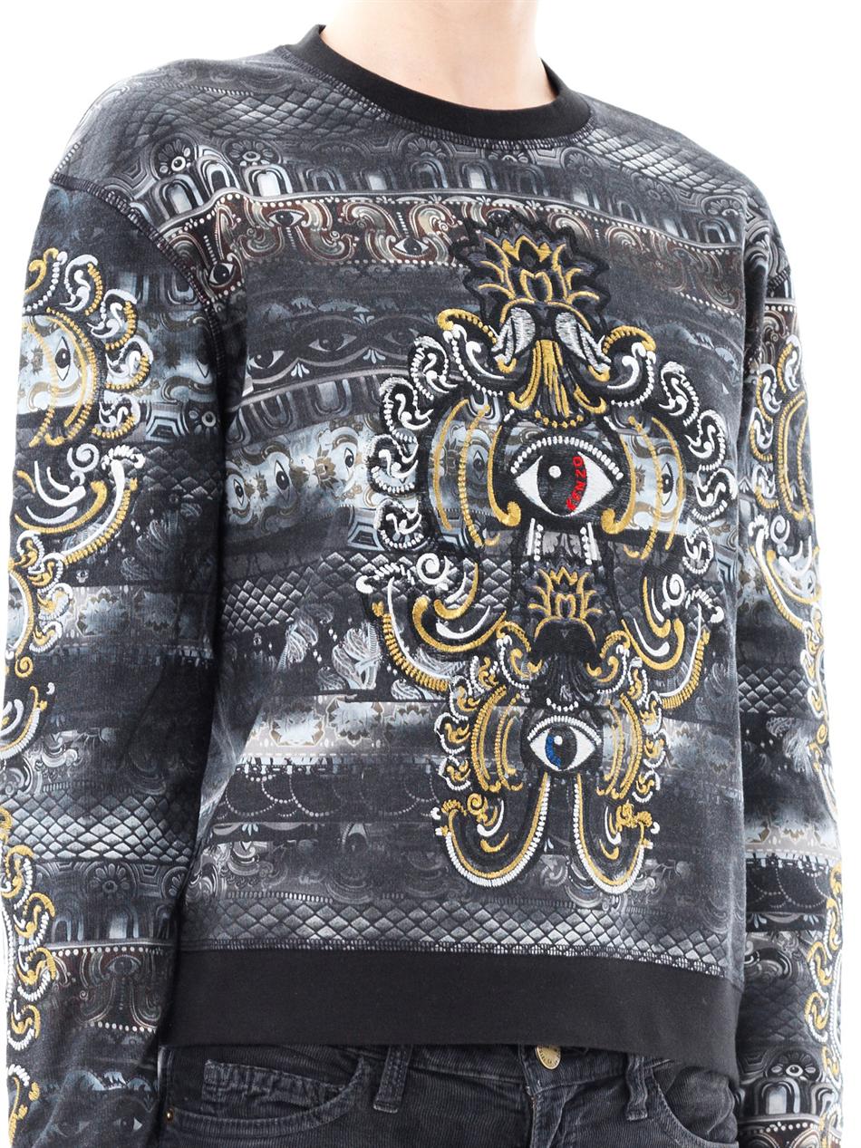 kenzo sweatshirt black and gold