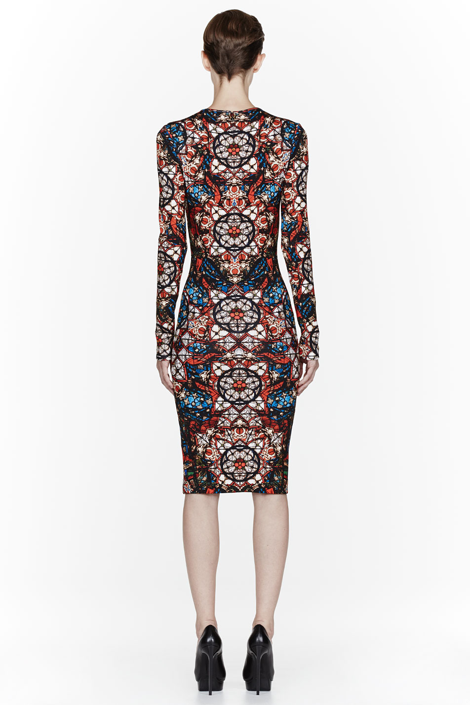 alexander mcqueen black and red dress